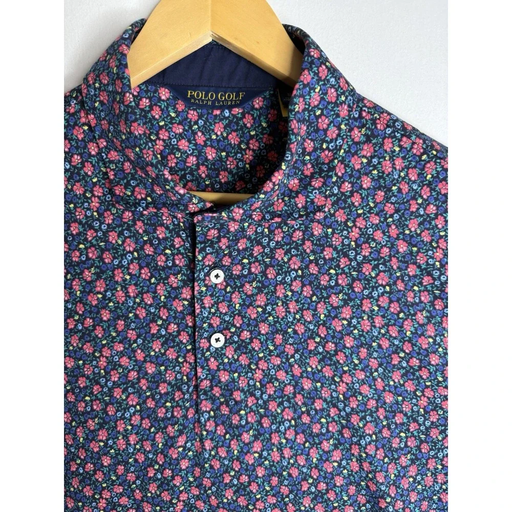 Polo Golf Ralph Lauren All Over Floral Print Polo Shirt Men's Size XL Flowers